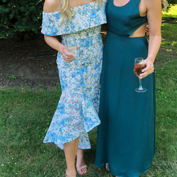 Light Blue Bronx and Banco Off the Shoulder Mermaid Dress - Picture 9 of 9